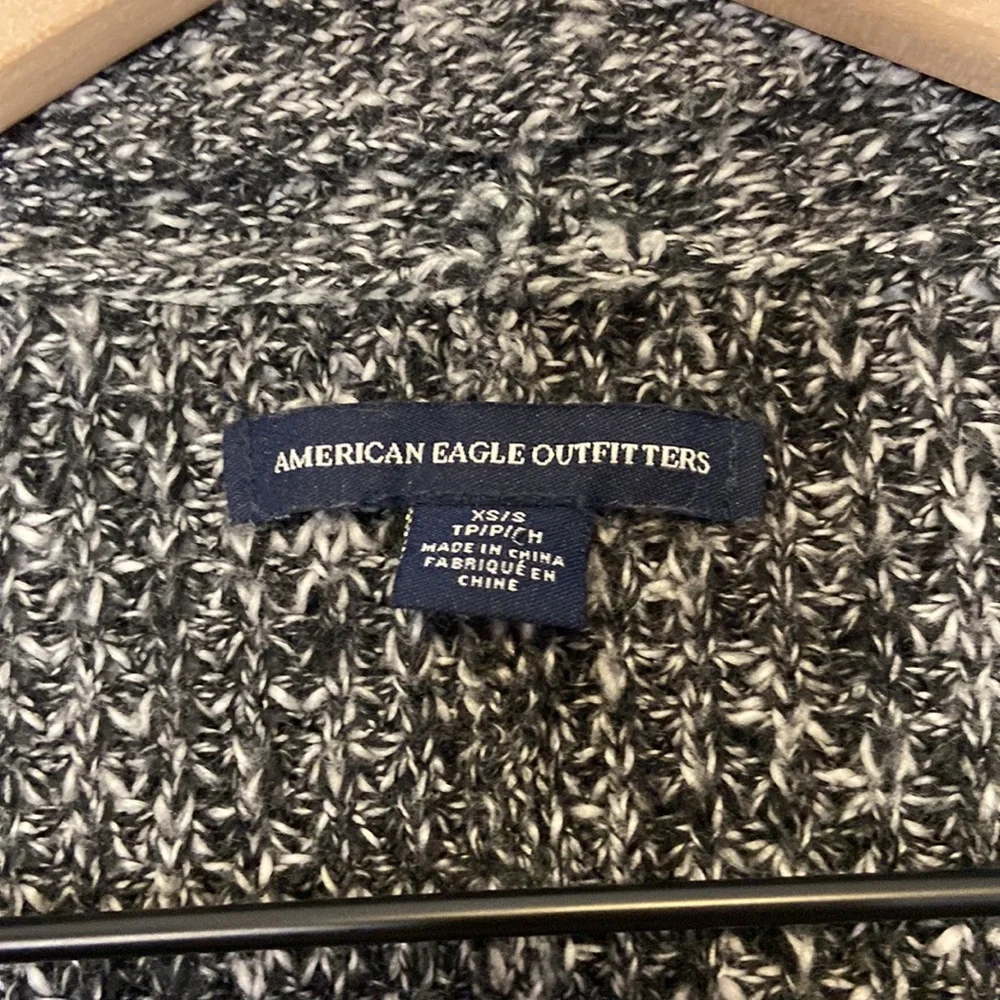 American Eagle Outfitters Open Front Oversized Knit Cardigan Extra Small XS Gray